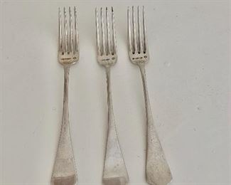 $15 - Paul Wirth silver-plated forks; lot of 3; engraved