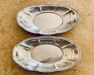 $325 EACH Sterling silver serving dishes. 2"H x 12"W x 6.75"W