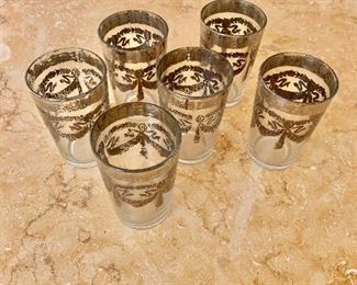 $24 - Set of six tea glasses.  4"H