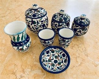 Made in Jerusalem pottery.  Sold separately. Details on photos.