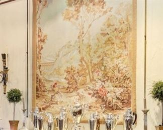 $1,400 - Aubusson tapestry. 69"H x 50"W - hanging rail system included!