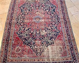 $475 - Antique fine Tabriz rug #2  - 6'2" x 4'2" - original condition - no repairs - wear consistent with age and use