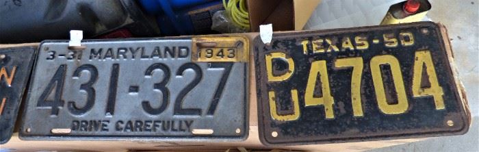 Vintage Car license plates