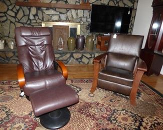 Massage Chair with  ottoman, Reclining Morris Chair