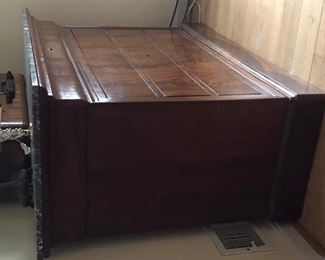 Antique chest, 1870s. Marble top, hidden drawers, orig key