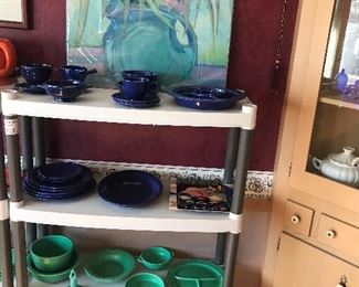 The Fiestaware has been spread out from the previous posted pictures! Note the hand painted picture!