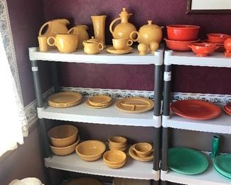 The Fiestaware has been spread out from the previous posted pictures! Note the hand painted picture!