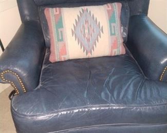 Teal/Blue Leather chair