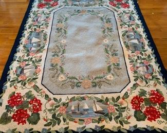 Charming 5 x7 Clare Murray hooked rug