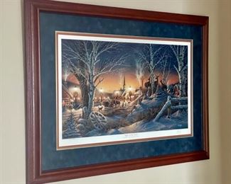 $50.00................."Night on the Town" Exciting Memories of the Holiday Season by Terry Redlin 34" x 24" 10754/29500 (H098)