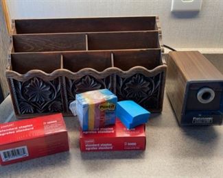 CLEARANCE ! $4.00 NOW, WAS $16.00..................Letter Holder, Electric Pencil Sharpener and more (H085)