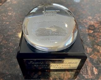 CLEARANCE ! $4.00 NOW, WAS $30.00..............Hope Lodge Paper Weight (H074)