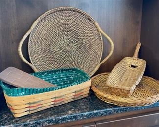 HALF OFF! $8.00 NOW, WAS $16.00..................Longaberger Basket with Brick and more (H068)