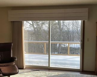 CLEARANCE ! $10.00 NOW, WAS $100.00.................Custom Patio Door Valance and Vertical Blinds (HH)