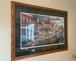 CLEARANCE ! $15.00 NOW, WAS $50.00..................39" x 28 1/2" Reflections on Main Street by Ken Zylla (H024)