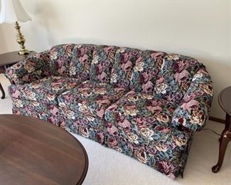 REDUCED! $75.00 NOW, WAS $100.00...............Charles Schneider Floral Sofa excellent condition (H008)