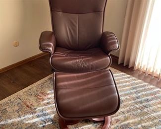 Front View: Fjords Reclining Chair and Footstool (H002)