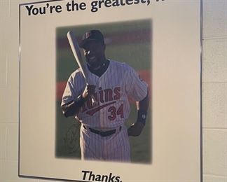 HALF OFF! $40.00 NOW, WAS $80.00..................Kirby Puckett Huge Framed Picture 42" x 40" (H244)