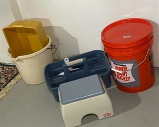 HALF OFF! $3.00 NOW, WAS $6.00..............Stool, Buckets and more (H166)