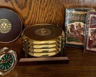 $20.00........................Coasters, Crystal Golf Tee Clock and more (H362)