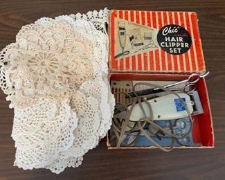HALF OFF! $6.00 NOW, WAS $12.00.....................Doilies and Clipper (H344)