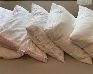 CLEARANCE ! $4.00 NOW, WAS $16.00.......................6 gently used pillows (H308)