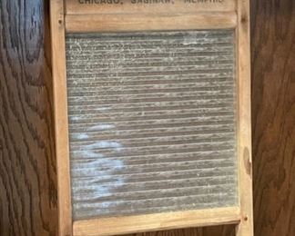 CLEARANCE ! $15.00 NOW, WAS $45.00.....................Vintage Glass Washboard National Washboard Co. 24" x 12" (H280)