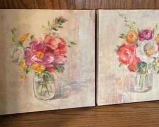 CLEARANCE ! $3.00 NOW, WAS $16.00.....................Pair Pictures 12" square (H269)
