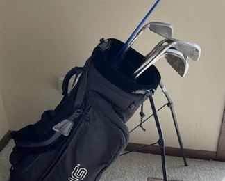 HALF OFF! $50.00 NOW, WAS $100.00.......................Ping Golf Bag, Ping G5 Titanium, Pine Eye 2 Black Dot Irons 2-5, 7-9 (H398)