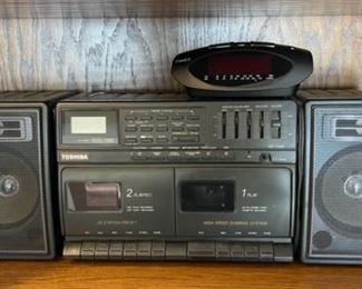 REDUCED! $9.00 NOW, WAS $12.00....................Clock and Boombox (H396)
