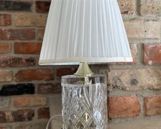 REDUCED! $9.00 NOW, WAS $12.00...................Crystal Lamp 13" tall (H383)