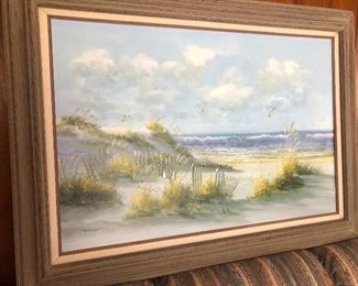 painting of bustling city