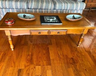 coffee table with two eyes looking at you