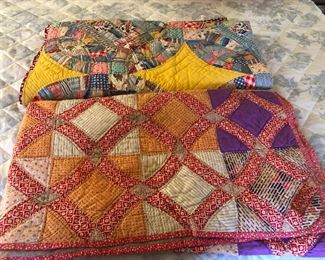 hand-sewn quilts!