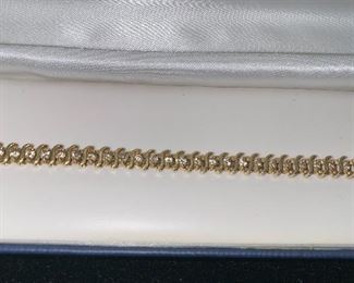 14K GOLD DIAMOND TENNIS BRACELET
