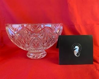 004 Waterford Ashbury 8in Footed Bowl