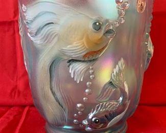 029 Lennon Signed Fenton Vase