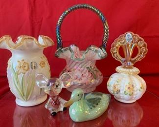 033 Hand Painted Fenton Glass