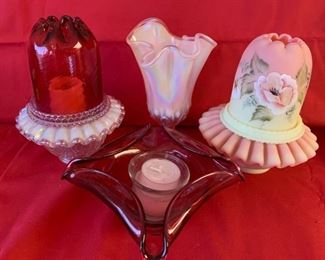 091 Fenton Fairy Lamps, Bowl Vase