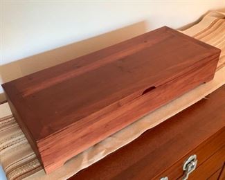 092 Pottery Barn Wood JewelryLetter Box