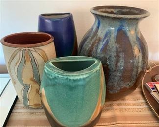 095 Hand Built Pottery Vases