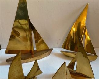 128 Brass Sailboats
