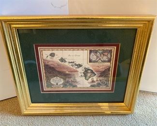 135 Map of the Sandwich Islands by Blaise Domino