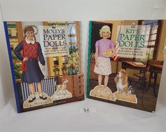 American Girl Doll Unused Molly & Kit Paper Dolls