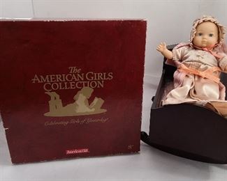 American Doll Felicity Sister Baby Polly & Cradle