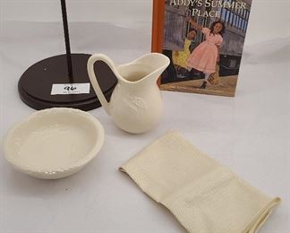 American Girl Doll Addy's Nighttime Jug Bowl Set