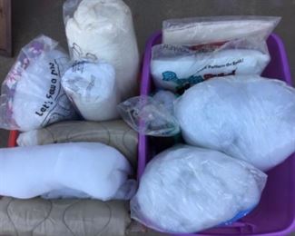 Pillow forms, batting,