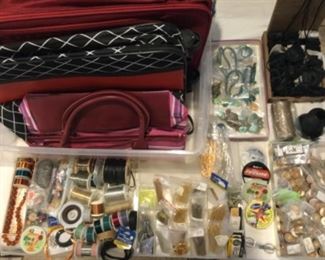 Carrying bags, all new, threads for beading, 
