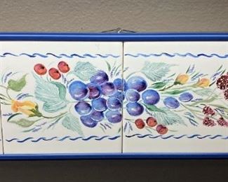 One of two coordinating tiles art