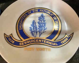 Small Texas Sesquicentennial plate from Fort Worth